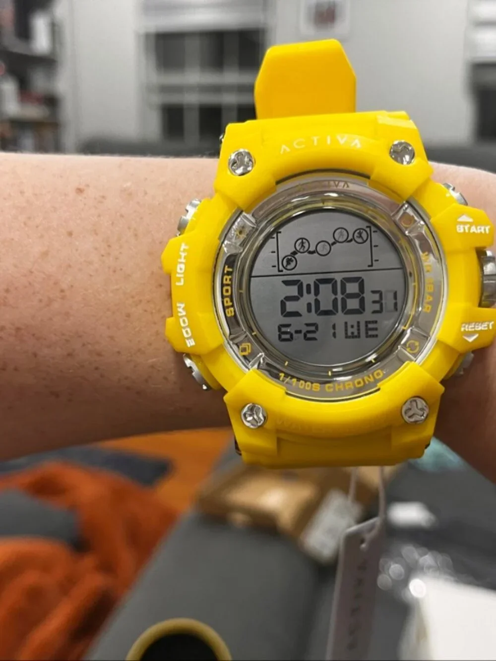 Activa x Invicta Rally 50mm Yellow Digital Sport Watch Set NWT